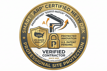 Smart Tarp Certified Network seal: Verified Contractor, Professional Site Protection